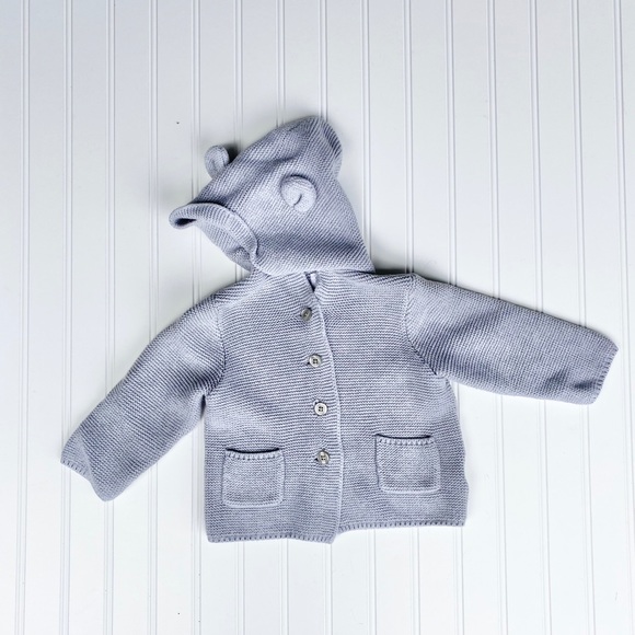 GAP Other - BabyGap grey toddler bear hooded sweater